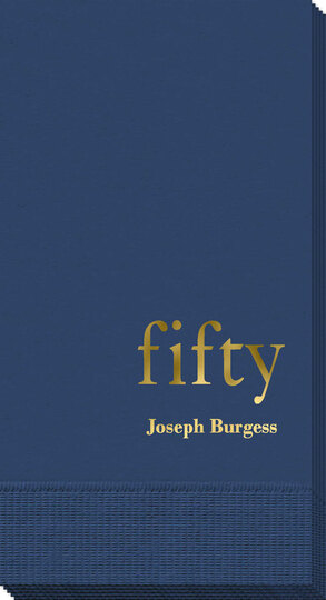 Big Number Fifty Guest Towels